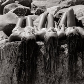 Photo project about youth dreams and fantasies on the beach