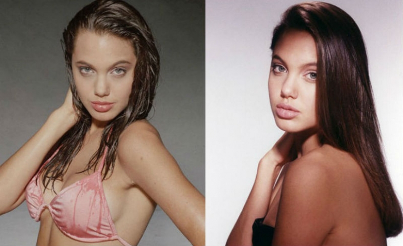 Photo shoot of a young and not yet famous Angelina Jolie Photo shoot of a young and not yet famous Angelina Jolie
