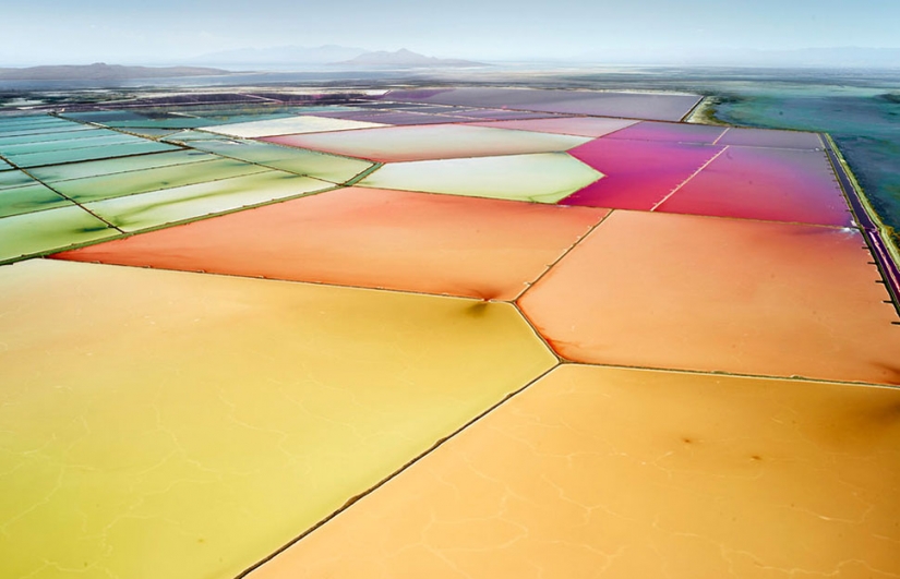 Pictures of salt-works from the height that blur the lines between photography and painting Pictures of salt-works from the height that blur the lines between photography and painting