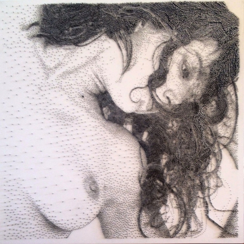 Punto de trabajo: impresionantes esculturas de los cientos de miles de clavos