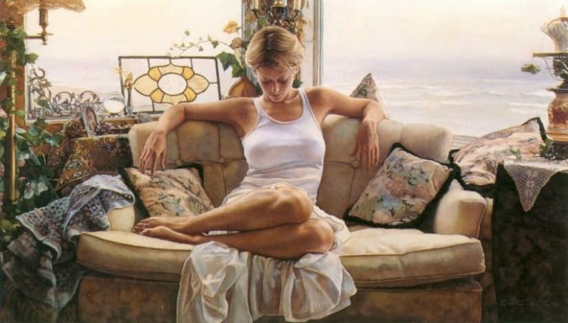 Sensuous watercolors of Steve Hanks