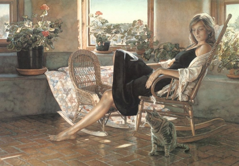Sensuous watercolors of Steve Hanks
