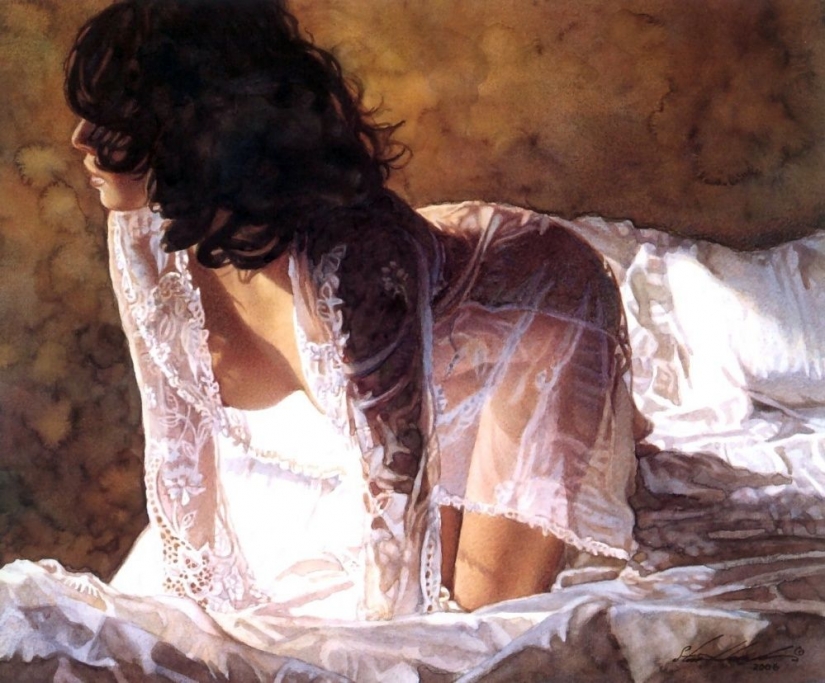 Sensuous watercolors of Steve Hanks
