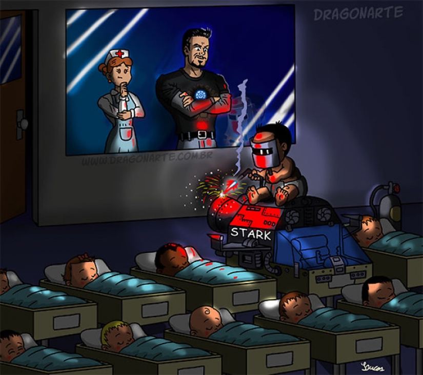 Si los superhéroes eran niños: 10 encantador y divertido ilustraciones