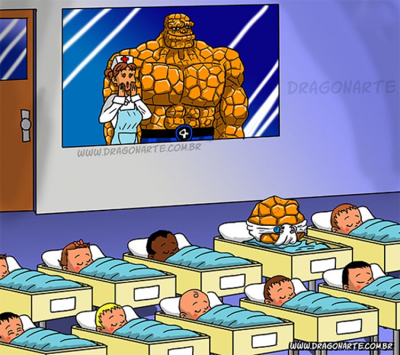 Si los superhéroes eran niños: 10 encantador y divertido ilustraciones