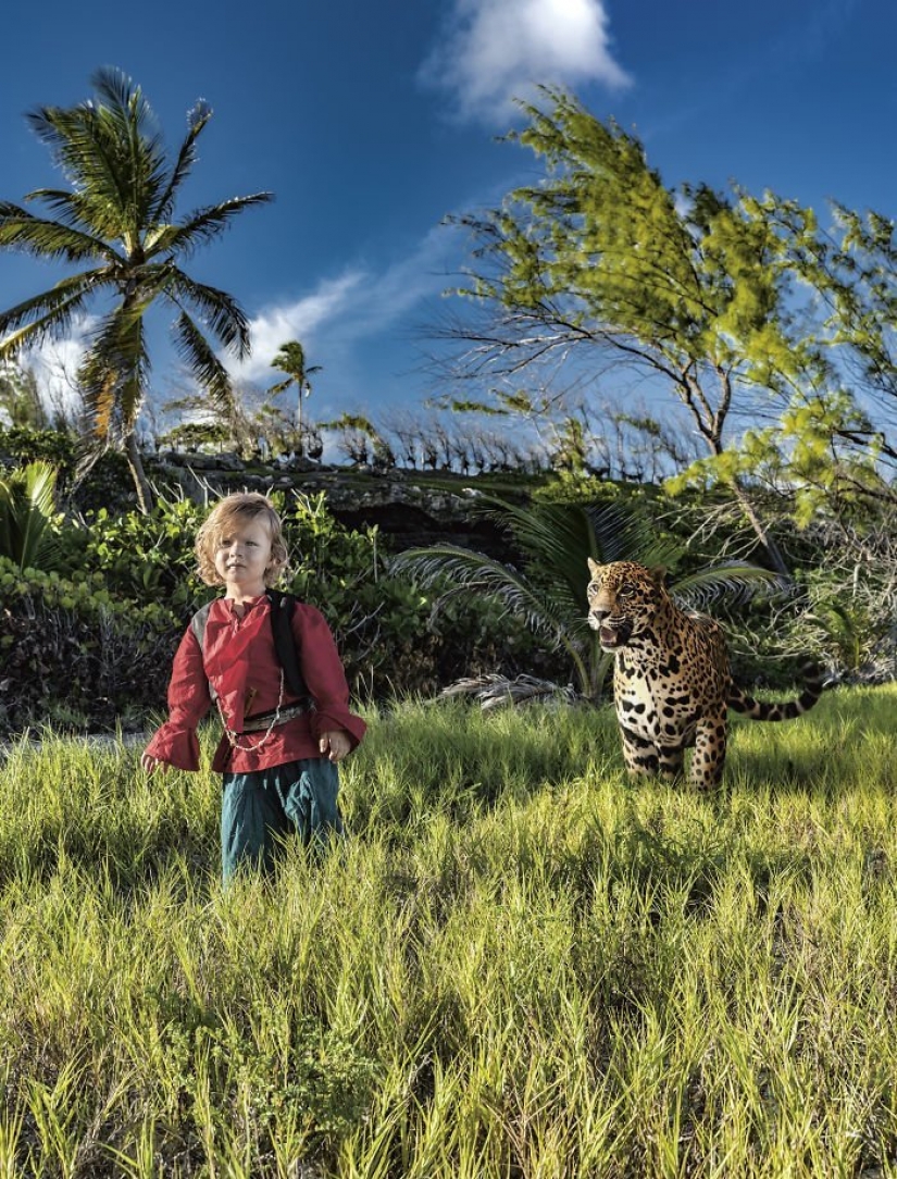 The adventures of baby in the style of pirates of the Caribbean