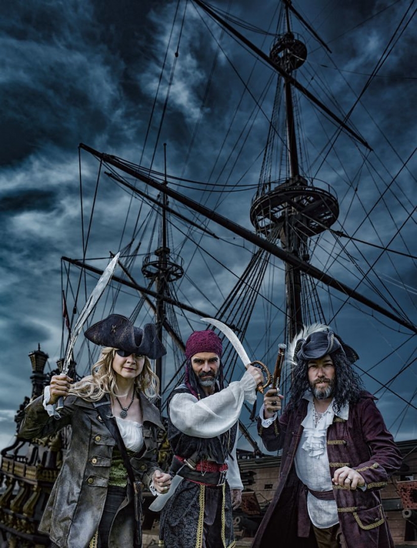 The adventures of baby in the style of pirates of the Caribbean