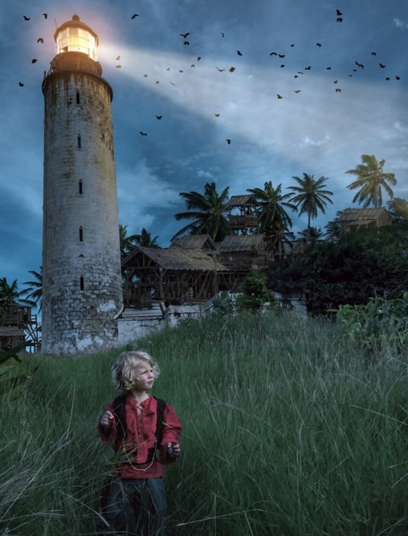 The adventures of baby in the style of pirates of the Caribbean