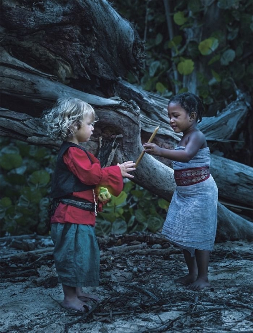 The adventures of baby in the style of pirates of the Caribbean