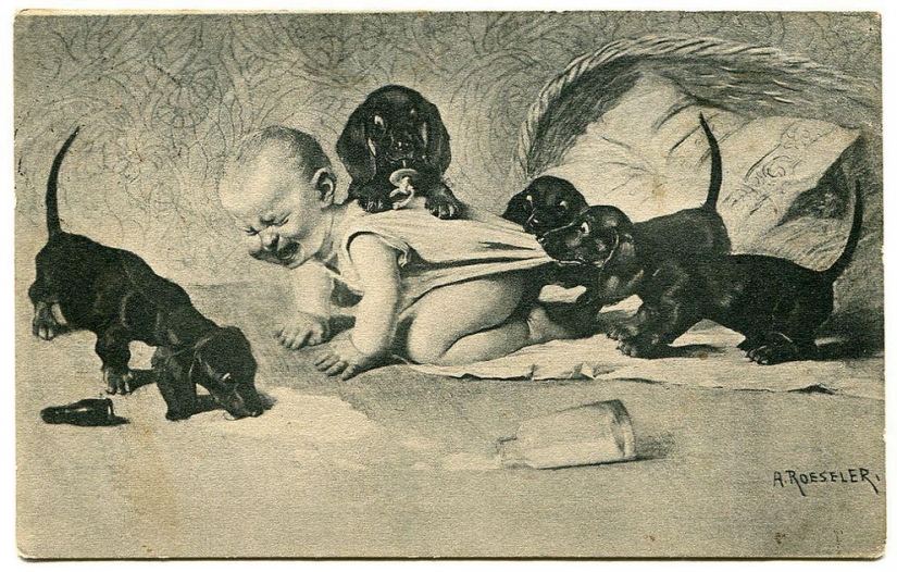 The author's collection of the strangest postcards from the past