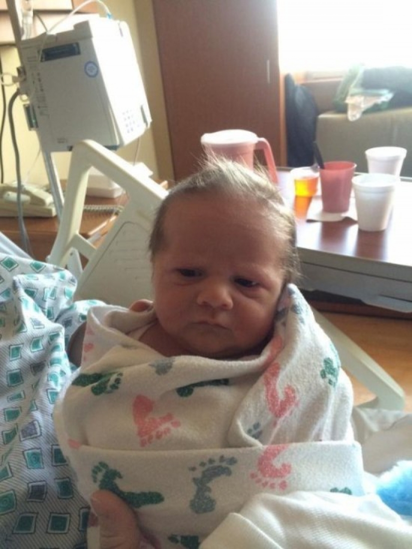 The babies look like little old men