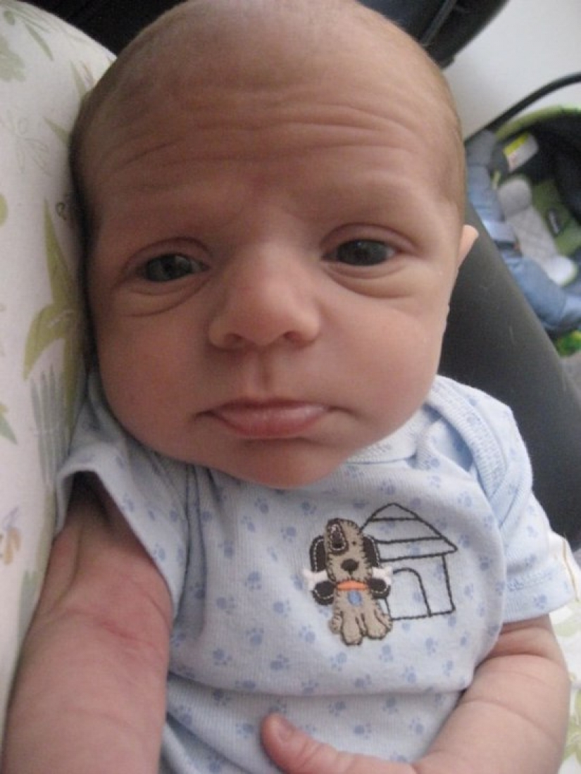 The babies look like little old men