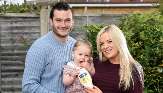 The child of a jar of mayonnaise and that the couple conceived the baby using non-traditional way The child of a jar of mayonnaise and that the couple conceived the baby using non-traditional way