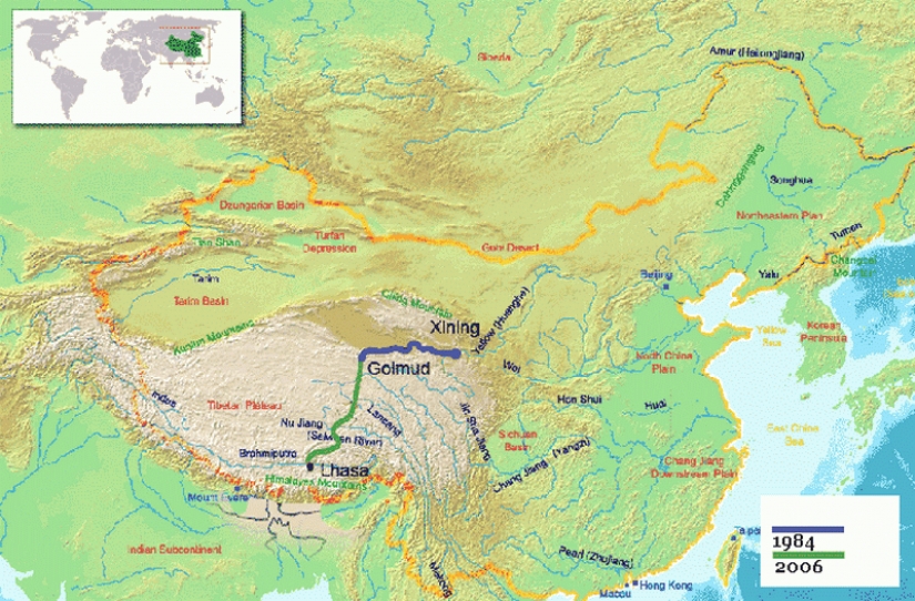 The Chinese built a railroad to Tibet