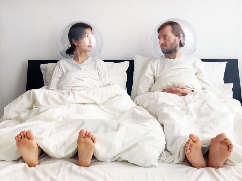 The Germans invented a helmet for social distancing