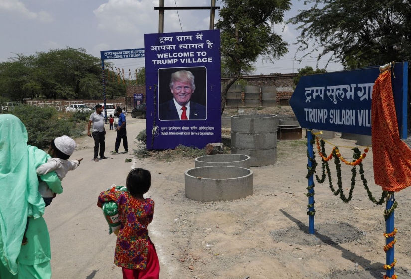 The Indians have agreed to rename their village to honor trump for 60 toilets