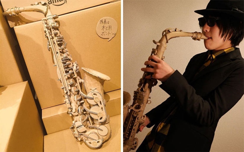 The Japanese never throws away cardboard boxes: she finds a use for them better