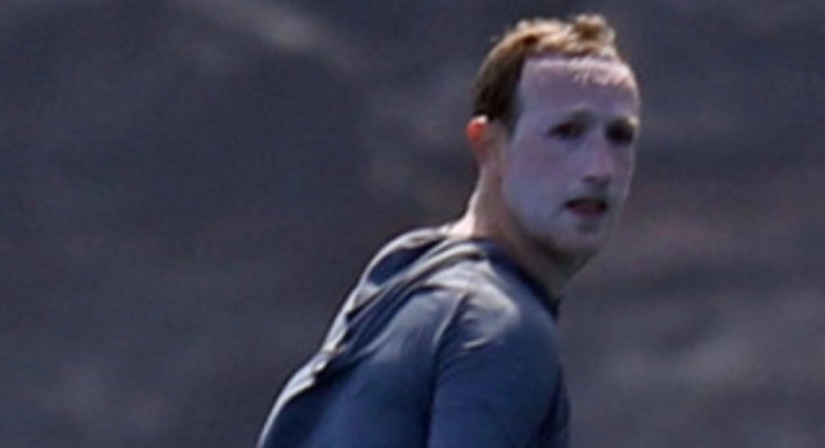 The Joker or the housewife? Network mock white face Mark Zuckerberg