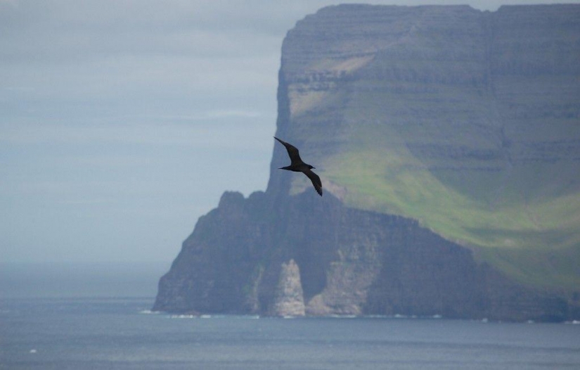 The picturesque village of Gasadalur is the most beautiful place of Faroe Islands