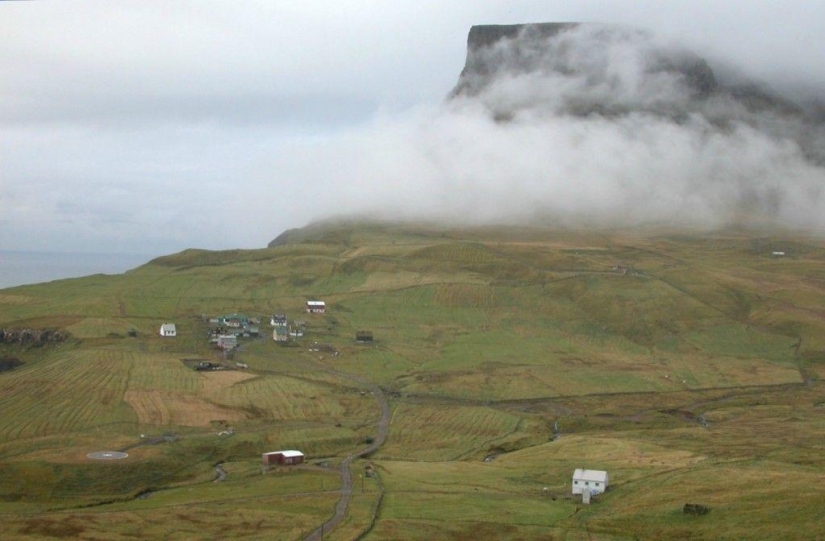 The picturesque village of Gasadalur is the most beautiful place of Faroe Islands