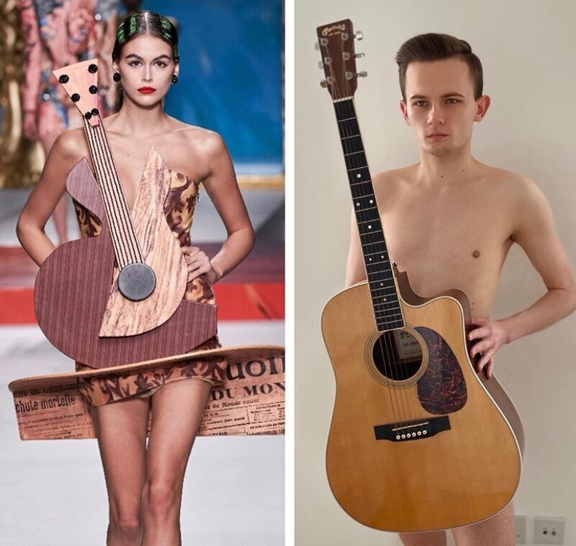 The quarantine style: fashion images from scrap materials The quarantine style: fashion images from scrap materials