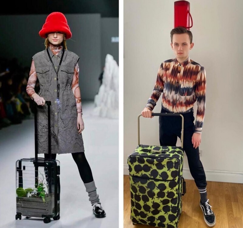 The quarantine style: fashion images from scrap materials The quarantine style: fashion images from scrap materials