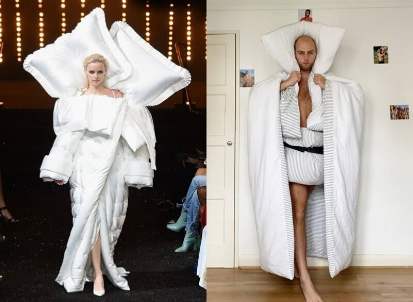 The quarantine style: fashion images from scrap materials The quarantine style: fashion images from scrap materials