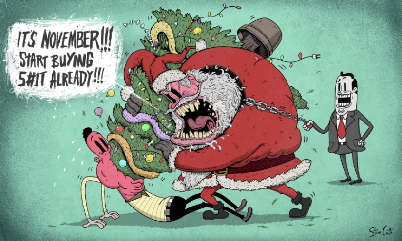 Todos los pecados de nuestro mundo en un satírico ilustrado por Steve Cutts