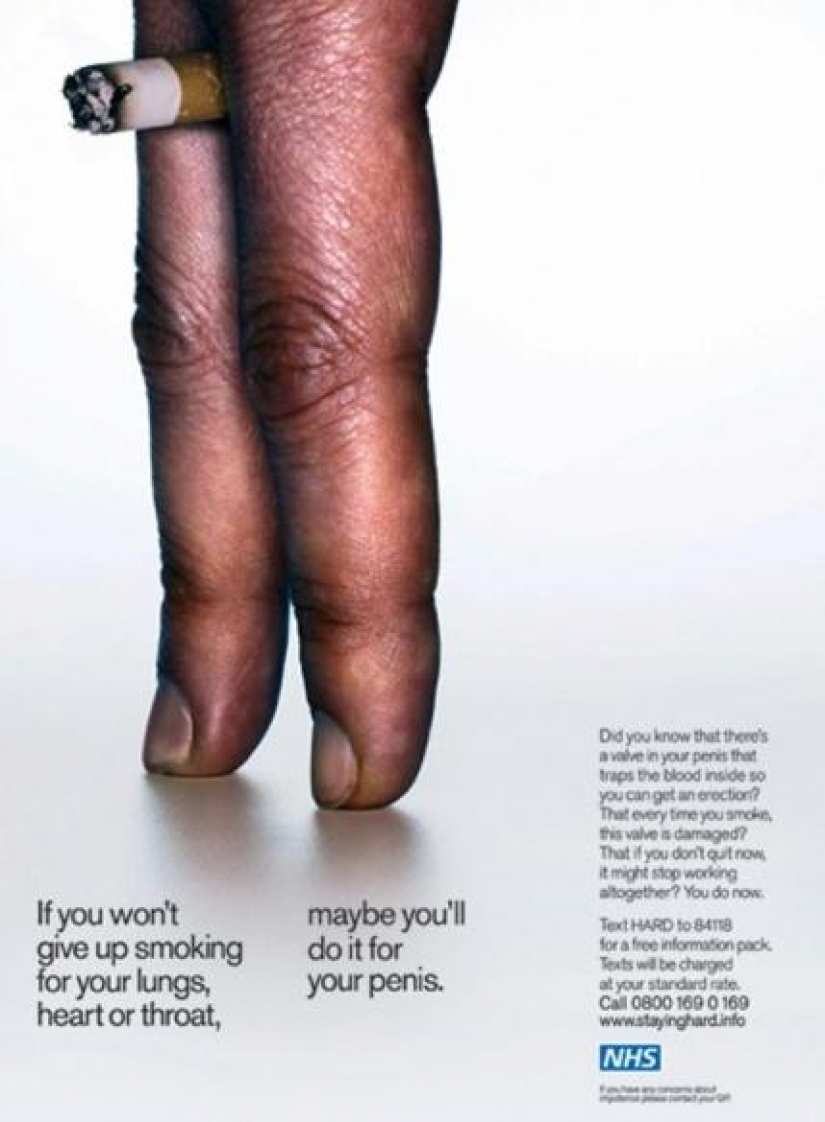 Top 30 posters about the dangers of Smoking