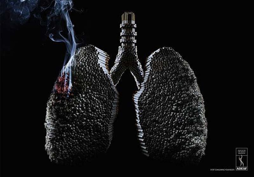Top 30 posters about the dangers of Smoking