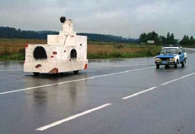 Trash outdoors: Russian village is very much alive