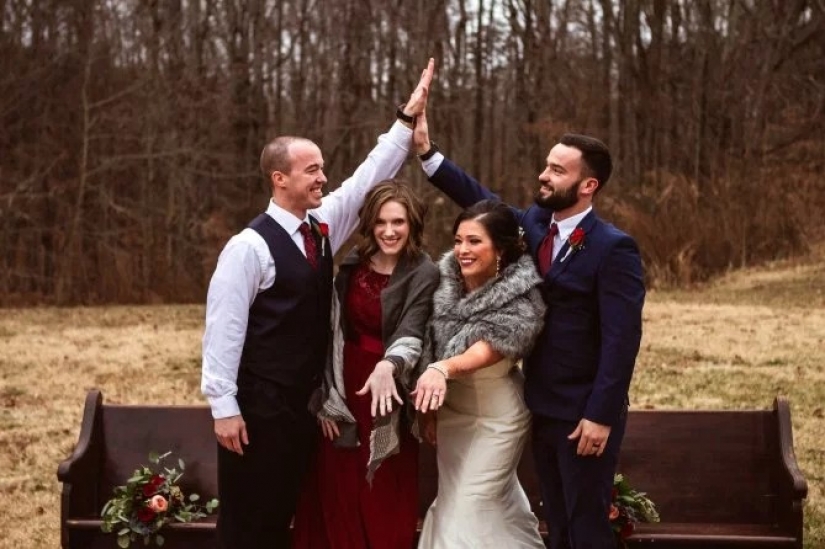 Two sisters married two brothers and their daughters will become cousins in the square