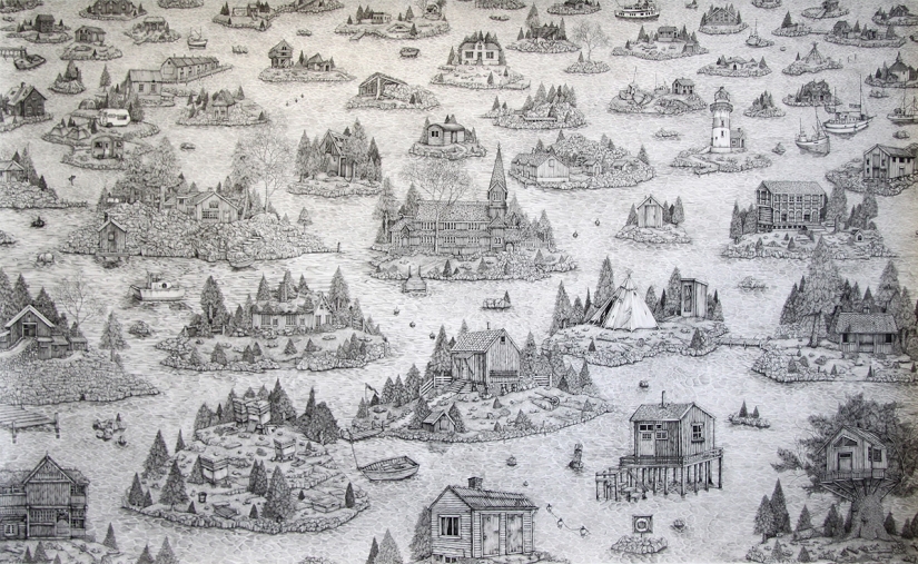 Un mundo en el papel: el Británico se crea increíbles paisajes a lápiz
