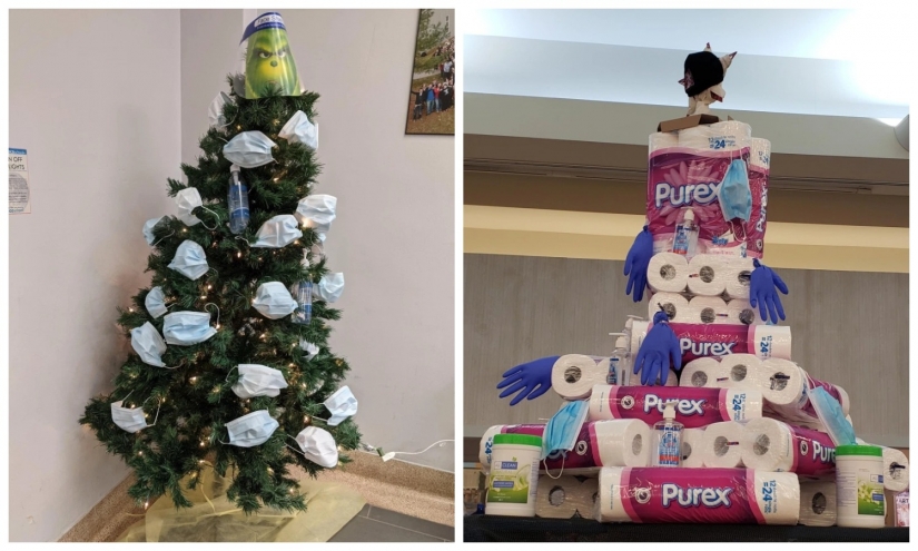 Uno, dos, tres! La corona, ¡fuera! El Británico decorar el árbol de Navidad en el estilo de Covid-19 y compartir las fotos en redes sociales