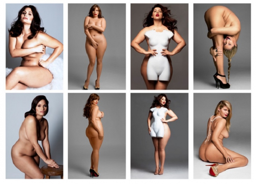 Very curvy not skinny woman in the photo book "the Bends"