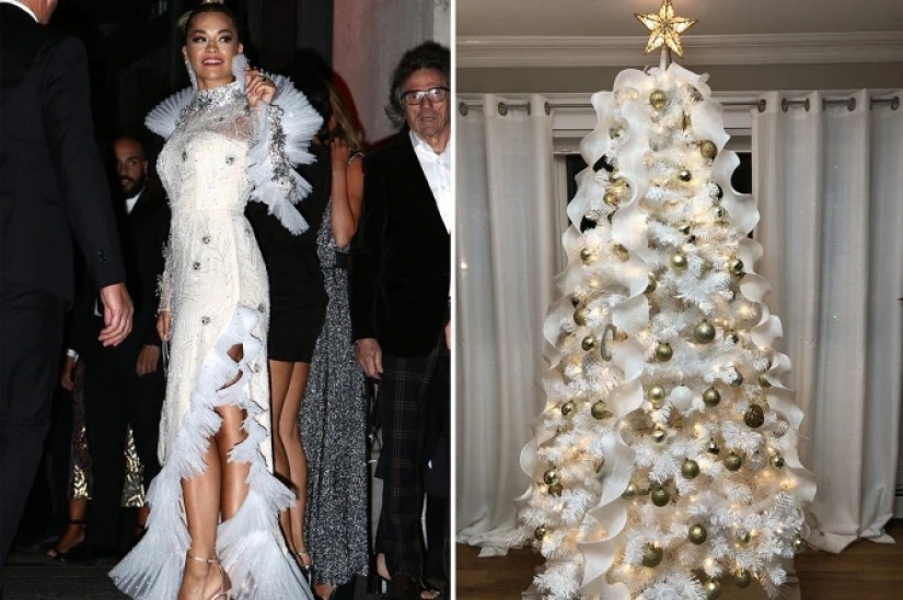 Vestida para la ocasión estrellas como árbol de Navidad: 13 imágenes de moda de las celebridades y los árboles de Navidad en el mismo estilo Vestida para la ocasión estrellas como árbol de Navidad: 13 imágenes de moda de las celebridades y los árboles de Navidad en el mismo estilo