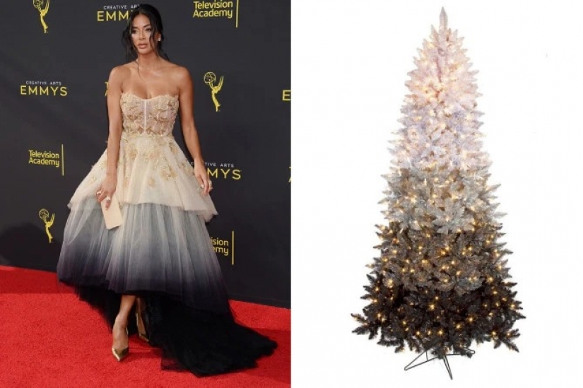 Vestida para la ocasión estrellas como árbol de Navidad: 13 imágenes de moda de las celebridades y los árboles de Navidad en el mismo estilo Vestida para la ocasión estrellas como árbol de Navidad: 13 imágenes de moda de las celebridades y los árboles de Navidad en el mismo estilo