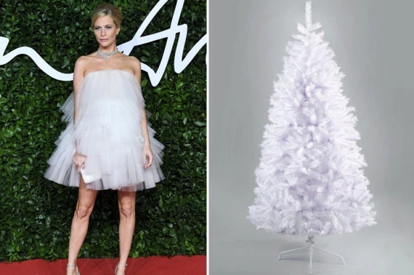 Vestida para la ocasión estrellas como árbol de Navidad: 13 imágenes de moda de las celebridades y los árboles de Navidad en el mismo estilo Vestida para la ocasión estrellas como árbol de Navidad: 13 imágenes de moda de las celebridades y los árboles de Navidad en el mismo estilo