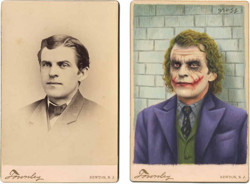 Victorian superheroes: the artist adds pop culture to vintage photo