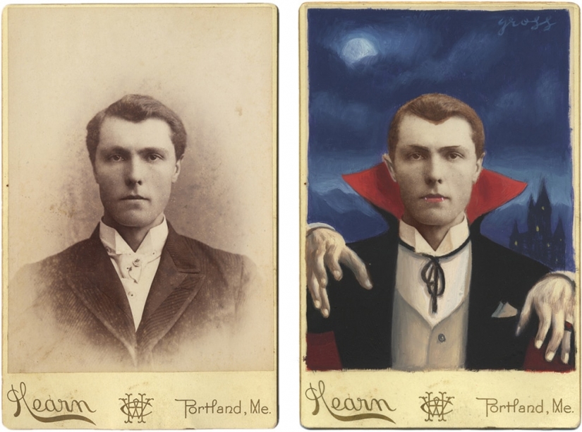 Victorian superheroes: the artist adds pop culture to vintage photo