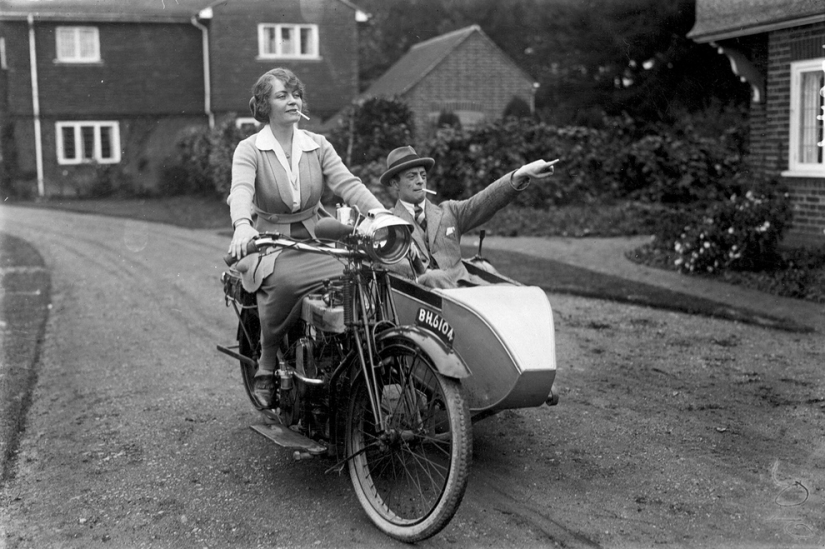 Vintage photo cool girls on motorcycles Vintage photo cool girls on motorcycles