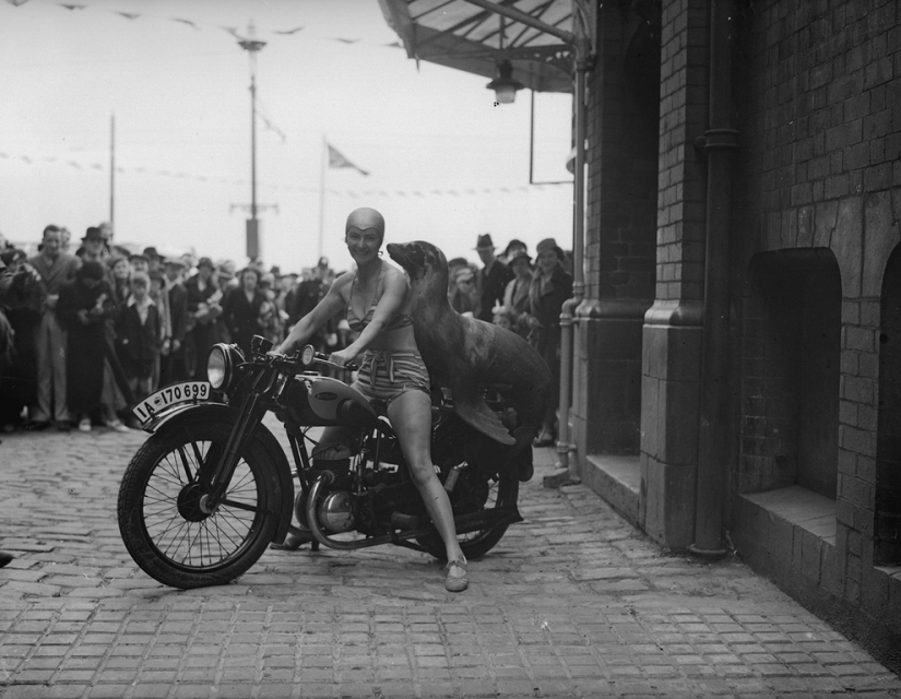Vintage photo cool girls on motorcycles Vintage photo cool girls on motorcycles