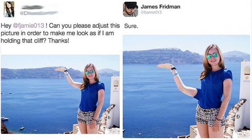 When you ask for a photoshop of the picture and the Retoucher is a master of trolling When you ask for a photoshop of the picture and the Retoucher is a master of trolling