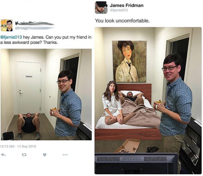 When you ask for a photoshop of the picture and the Retoucher is a master of trolling When you ask for a photoshop of the picture and the Retoucher is a master of trolling