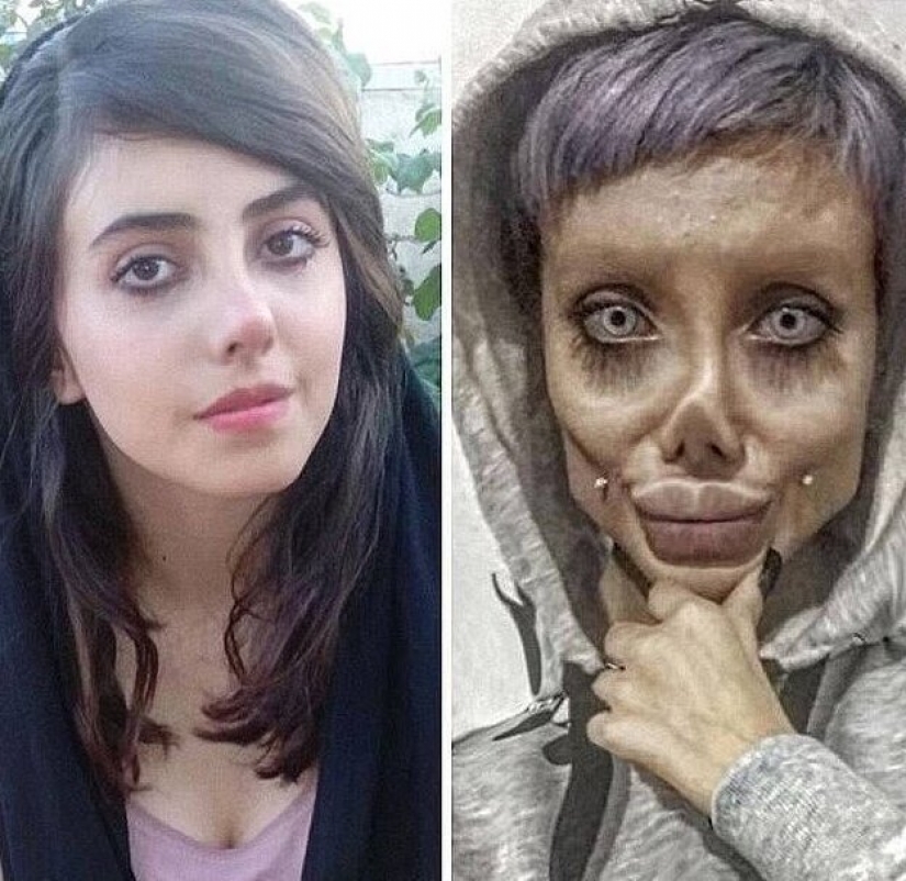 Zombie copia Angelina Jolie se muere de coronavirus en Irán a la cárcel