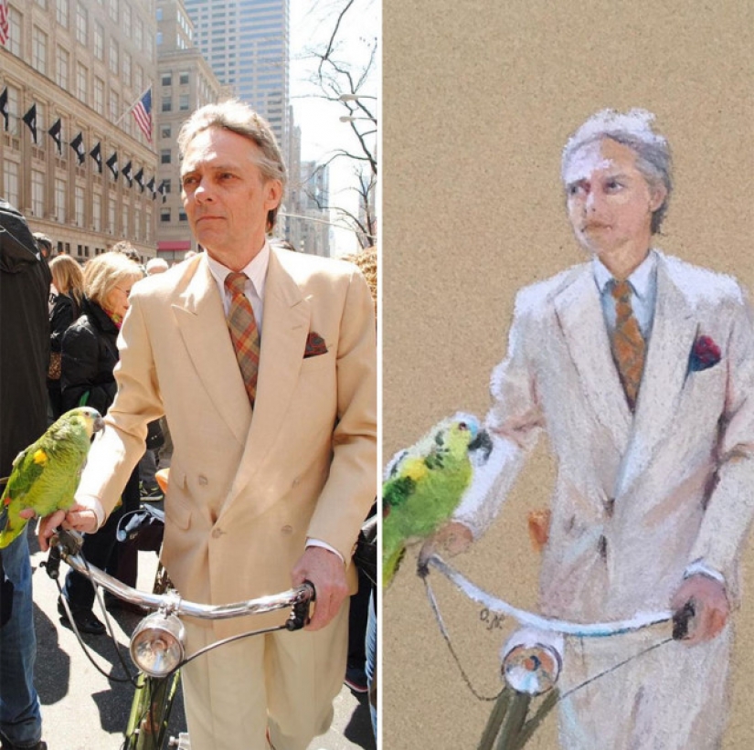 15 atmospheric drawings of the people of new York from the Russians Oli Nick