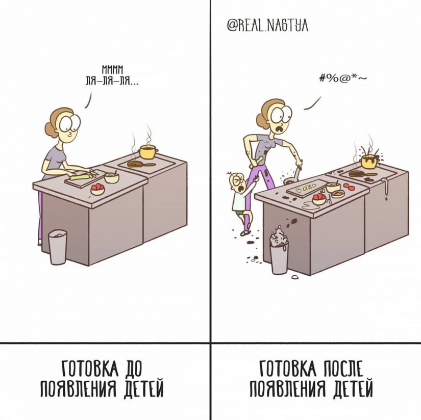 15 divertido y honesto comics acerca de la maternidad de Anastasia Lykova
