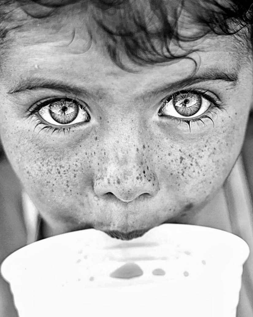 20 tomas en blanco y negro, en la que los fotógrafos a la izquierda un trozo de mi alma