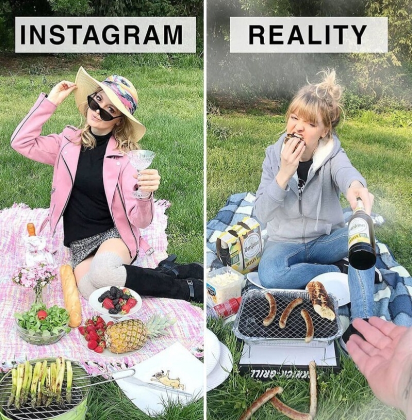 30 funny comparisons of "Instagram and Reality" by Geraldine West 30 funny comparisons of "Instagram and Reality" by Geraldine West