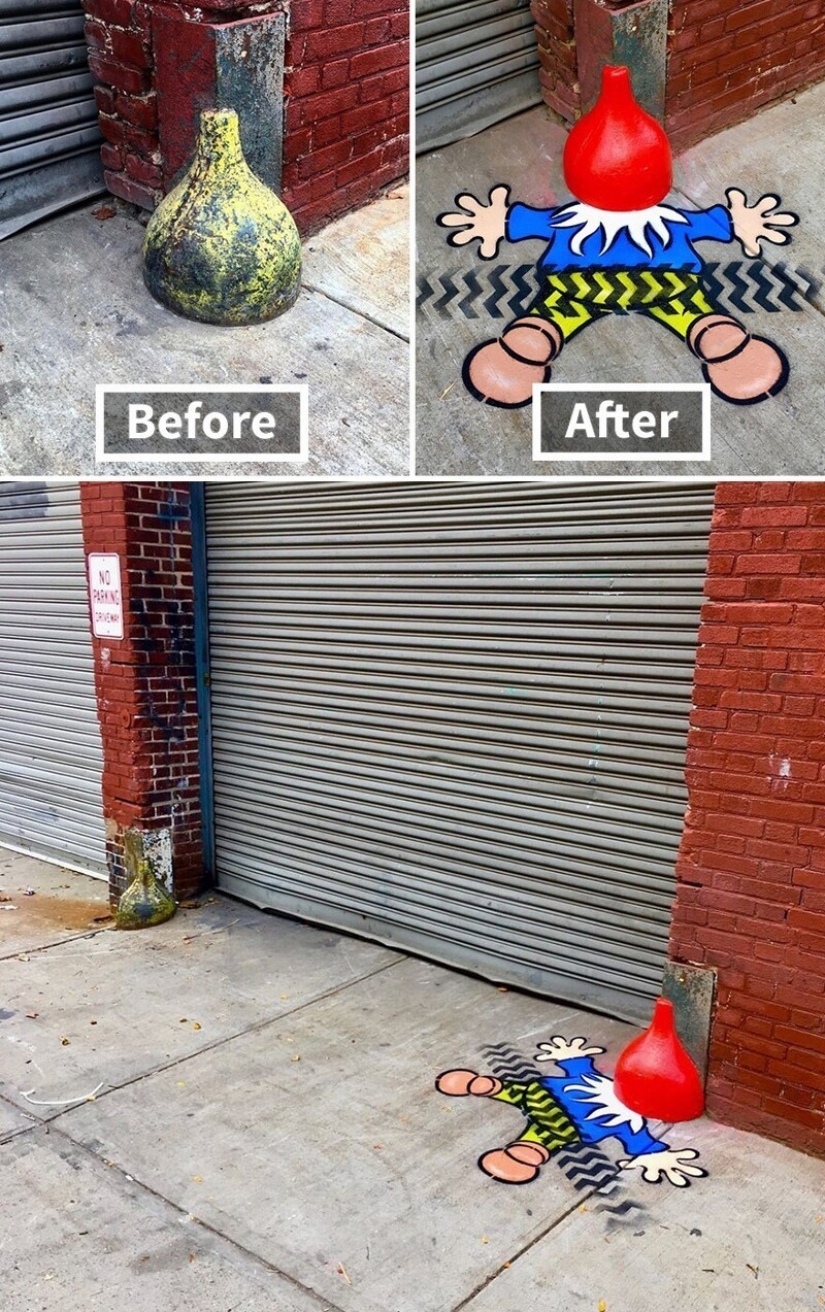 30 obras del artista de la calle que ama a revitalizar los paisajes urbanos